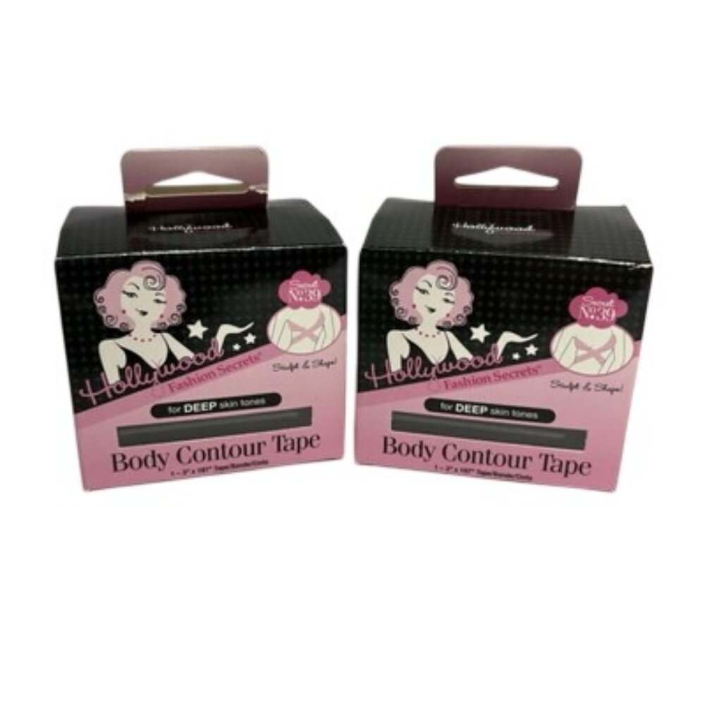 Hollywood Fashion Secrets Body Contour Tape for DEEP Skin Tones Lot Of 2